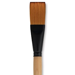 Dynasty Black Gold Brush - One Stroke, Short Handle, Size 1" close up