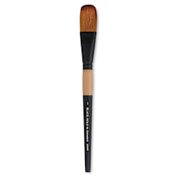 Dynasty Black Gold Brush - Oval Wash, Short Handle, Size 1"