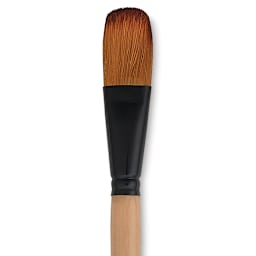 Dynasty Black Gold Brush - Oval Wash, Short Handle, Size 1" close up