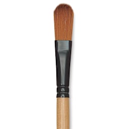 Dynasty Black Gold Brush - Oval Wash, Short Handle, Size 1/2" close up