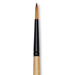 Dynasty Black Gold Brush - Round, Short Handle, Size 4 close up