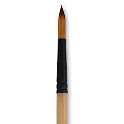 Dynasty Black Gold Brush - Round, Short Handle, Size 10 close up
