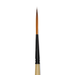 Dynasty Black Gold Brush - Script, Short Handle, Size 2 close up
