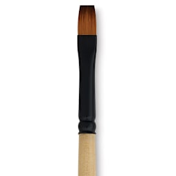 Dynasty Black Gold Brush - Shader, Short Handle, Size 8 close up