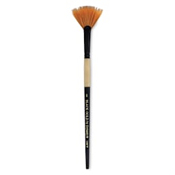 Dynasty Black Gold Brush - Tooth Fan, Short Handle, Size 6