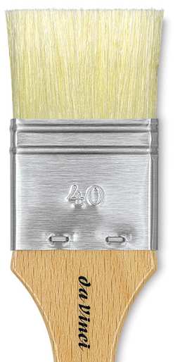 Da Vinci Maestro 2 Hog Bristle Brush - Mottler Standard, Short Handle, Size 40 close up