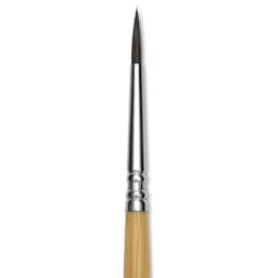 Escoda Squirrel Hair Ceramic Brush - Round Pointed, Size 2 (Close-up of brush)