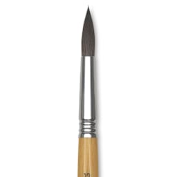 Escoda Squirrel Hair Ceramic Brush - Round Pointed, Size 12 (Close-up of brush)