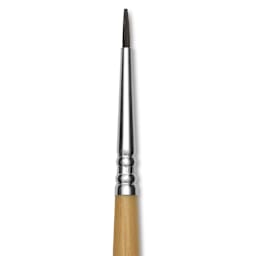 Escoda Squirrel Hair Ceramic Brush - Square Tip, Size 1 (Close-up of brush)