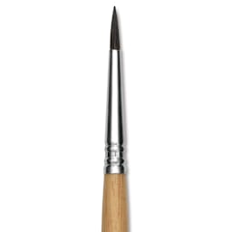 Escoda Squirrel Hair Ceramic Brush - Square Tip, Size 4 (Close-up of brush)