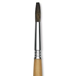 Escoda Squirrel Hair Ceramic Brush - Square Tip, Size 10 (Close-up of brush)