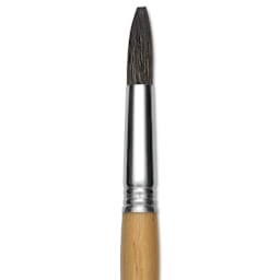 Escoda Squirrel Hair Ceramic Brush - Square Tip, Size 16 (Close-up of brush)