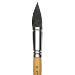 Escoda Squirrel Hair Ceramic Brush - Full Body Oval, Size 20 (Close-up of brush)