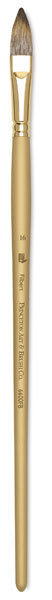 Princeton Imperial Synthetic Mongoose Brushes  -Long handled Filbert Brush shown upright