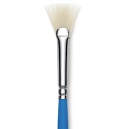 Princeton Select Off-White Synthetic Brush - Fan, Short Handle, Size 2, close-up
