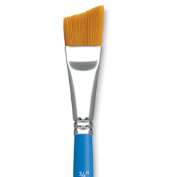 Princeton Select Synthetic Brush - Angle Shader, Short Handle, Size 3/4" close up