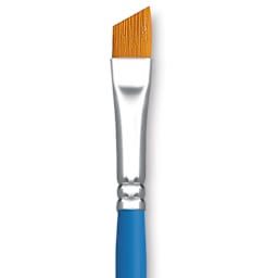 Princeton Select Synthetic Brush - Angle Shader, Short Handle, Size 3/8" close up