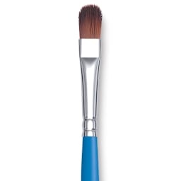 Princeton Select Synthetic Brush - Wave Oval Mop, Short Handle, Size 1/4" close up