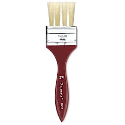 Dynasty Red-Letter White Bristle Brush - Soft Grainer Flat, Long Handle