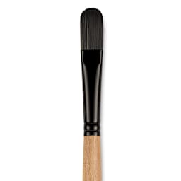 Princeton Catalyst Polytip Bristle Brush - Filbert, Long Handle, Size 8 close up