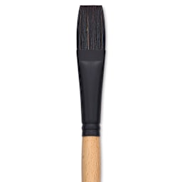 Princeton Catalyst Polytip Bristle Brush - Flat, Long Handle, Size 12 close up