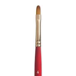 Princeton Velvetouch Series 3950 Synthetic Brush - Filbert, Size 4 close up