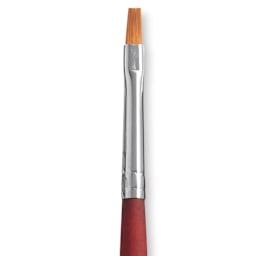 Princeton Velvetouch Series 3950 Synthetic Brush - Flat Shader, Size 2 close up