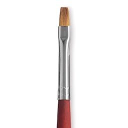 Princeton Velvetouch Series 3950 Synthetic Brush - Flat Shader, Size 4 close up