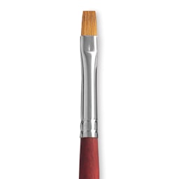 Princeton Velvetouch Series 3950 Synthetic Brush - Flat Shader, Size 6 close up