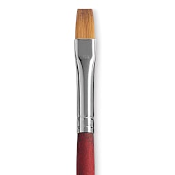 Princeton Velvetouch Series 3950 Synthetic Brush - Flat Shader, Size 8 close up