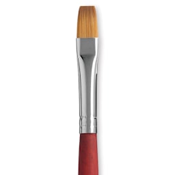 Princeton Velvetouch Series 3950 Synthetic Brush - Flat Shader, Size 10 close up