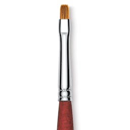 Princeton Velvetouch Series 3950 Synthetic Brush - Flat Shader, Mini, Size 0 close up