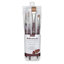 Princeton Velvetouch Series 3950 Synthetic Brushes - Set of 4 (Outside of Packaging)