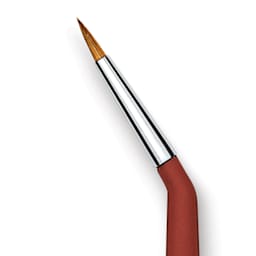 Princeton Velvetouch Series 3950 Synthetic Brush - Angle Spotter, Mini, Size 3/0 close up