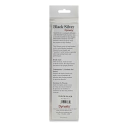 Dynasty Black Silver Synthetic Brushes - Set 1, Pkg of 4 back of packaging