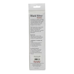 Dynasty Black Silver Synthetic Brushes - Set 5, Pkg of 4 back of packaging