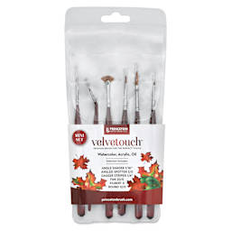 Princeton Velvetouch Synthetic Mini Brush - Assorted Minis, Set of 6 in package