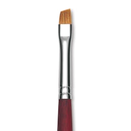 Princeton Velvetouch Series 3900 Synthetic Brush - Angle Bright, Long Handle, Size 6 (close-up)