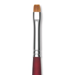 Princeton Velvetouch Series 3900 Synthetic Brush - Bright, Long Handle, Size 6 (close-up)