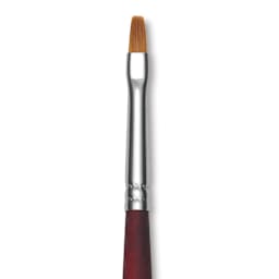 Princeton Velvetouch Series 3900 Synthetic Brush - Flat, Long Handle, Size 2 (close-up)