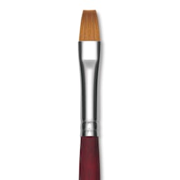 Princeton Velvetouch Series 3900 Synthetic Brush - Flat, Long Handle, Size 10 (close-up)