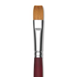 Princeton Velvetouch Series 3900 Synthetic Brush - Flat, Long Handle, Size 12 (close-up)