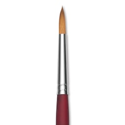 Princeton Velvetouch Series 3900 Synthetic Brush - Round, Long Handle, Size 8 (close-up)