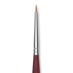 Princeton Velvetouch Series 3900 Synthetic Brush - Round, Long Handle, Size 2/0 (close-up)