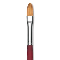 Princeton Velvetouch Series 3900 Synthetic Brush - Filbert, Long Handle, Size 8 (close-up)