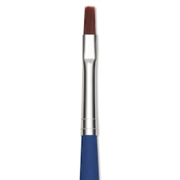 Da Vinci Forte Acrylics Synthetic Brush - Flat, Long Handle, Size 4, close-up