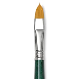 Escoda Barroco Toray Gold Synthetic Brush - Filbert "Cat's Tongue", Long Handle, Size 1