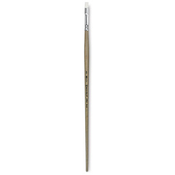 Escoda Perla Toray White Synthetic Brush - Bright, Long Handle, Size 8
