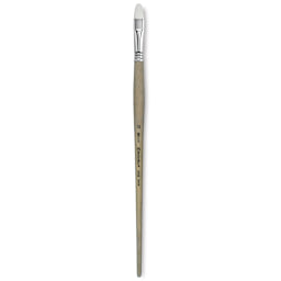 Escoda Perla Toray White Synthetic Brush - Bright, Long Handle, Size 14