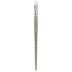Escoda Perla Toray White Synthetic Brush - Bright, Long Handle, Size 16